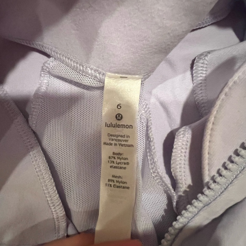 Lululemon light purple Jacket size 6